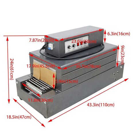 Shrink Wrap Machine Chain Type Heat Shrink Packaging Machine Electric Tunnel Packaging Equipment for POF PVC (12X6inch Max Shrink Size) 220V in Kuwait