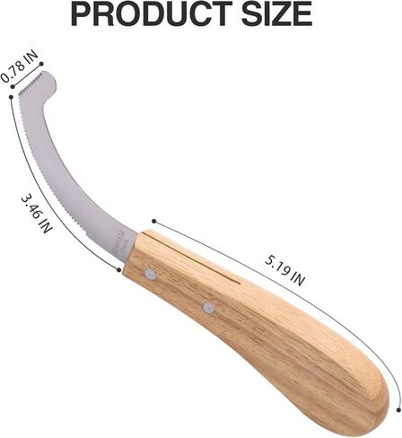 سكين بيض البوت للخيول، شفرة من الفولاذ المقاوم للصدأ مع مقبض خشبي، أداة العناية بخيوط الخيول، تهذيب دقيق لإزالة بيض البوت in Kuwait
