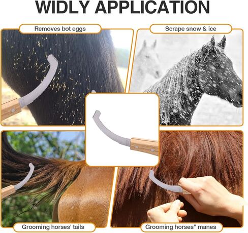 سكين بيض البوت للخيول، شفرة من الفولاذ المقاوم للصدأ مع مقبض خشبي، أداة العناية بخيوط الخيول، تهذيب دقيق لإزالة بيض البوت in Kuwait