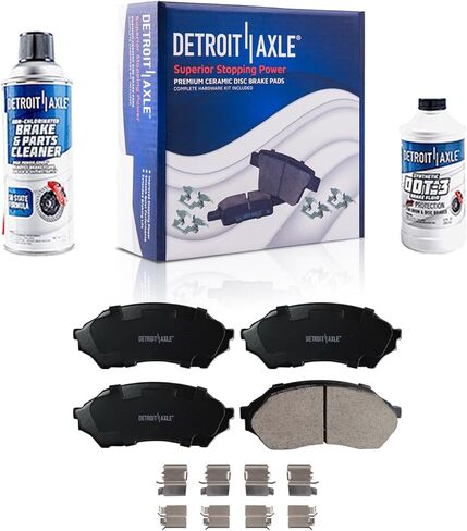 Detroit Axle - Brake Pads for 10-17 Chevrolet Equinox GMC Terrain 2010 2011 2012 2013 2014 2015 2016 2017, 4 Front & Rear Ceramic Brake Pads Replacement in Saudi Arabia