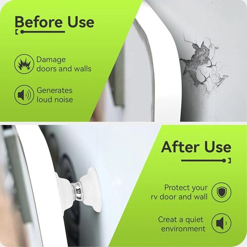 Sorandy RV Magnetic Door Catch, Weather Proof Stainless Steel PVC Magnetic Door Holder with Strong Double Sided Tapes and Screws, for Trailer Motorhome Cabin Cover Baggage in Saudi Arabia