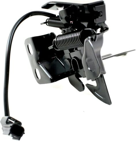 Hood Latch Kit Assembly with Switch - Complete Lock Catch Release Mechanism - Black Finish in Saudi Arabia