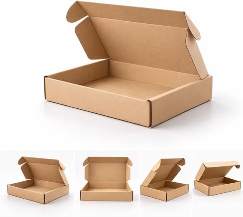 Corrugated Shipping Boxes 12x9x2Inches, 30Pack Kraft Cardboard Literature Mailers, Durable Small Business Mailing Boxes for Packaging & Shipping Supplies, Brown,Shipping boxes made from recycled paper in Kuwait