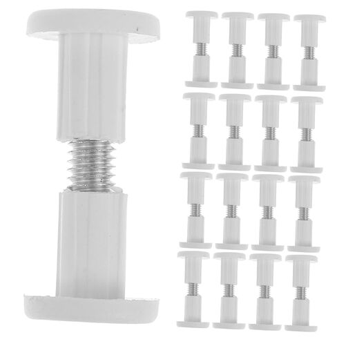 50pcs Furniture Connecting Fastener Kit Board Joining Screws Clamp Nut System for Furniture Assembly White Wood Panel Fasteners for Cabinets and Dressers in Saudi Arabia