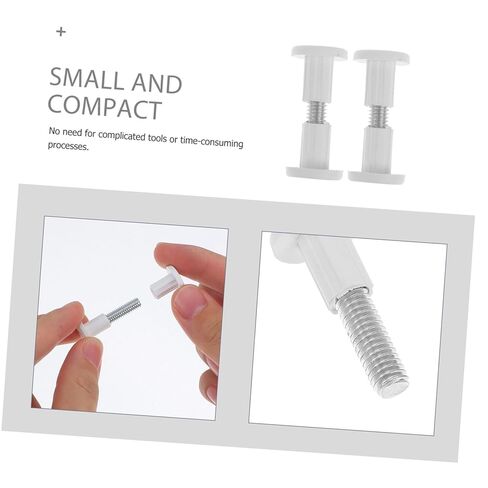 50pcs Furniture Connecting Fastener Kit Board Joining Screws Clamp Nut System for Furniture Assembly White Wood Panel Fasteners for Cabinets and Dressers in Saudi Arabia
