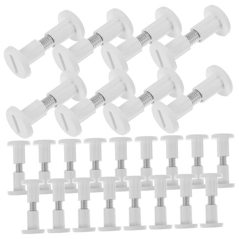 50pcs Furniture Connecting Fastener Kit Board Joining Screws Clamp Nut System for Furniture Assembly White Wood Panel Fasteners for Cabinets and Dressers in Saudi Arabia