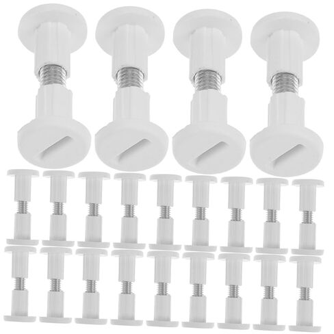 50pcs Furniture Connecting Fastener Kit Board Joining Screws Clamp Nut System for Furniture Assembly White Wood Panel Fasteners for Cabinets and Dressers in Saudi Arabia