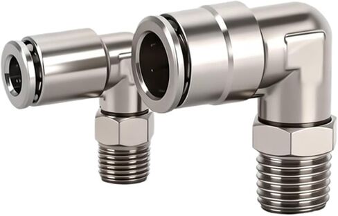 All-Copper Quick-Plugs Air Pipe Joint Pneumatic Connector Pl8-02 Right-Angle Bend 1Pcs(Allcopperpl14-02) in Kuwait