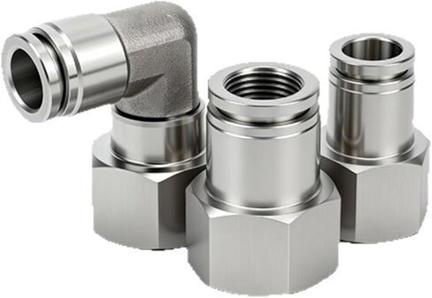 304 الفولاذ المقاوم للصدأ PCF موصل سريع هوائي مضخة هواء ملولبة أنبوب PLF موصل 1 قطعة (Stainlesssteelpcf16-02) in Saudi Arabia