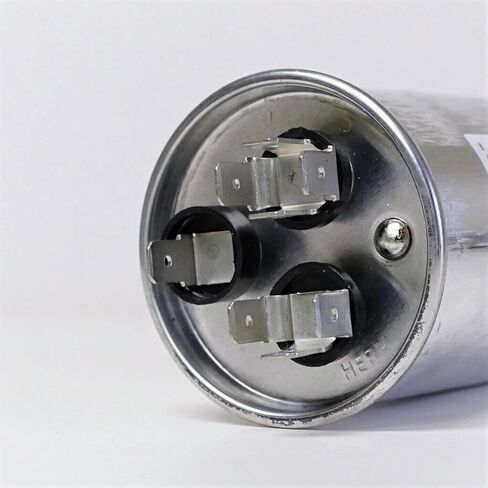 Generic 2 Pack Titan Pro TRCFD355 35/5 MFD 35 +5 UF HVAC مكثف تشغيل المحرك المزدوج الدائري. UF440/370 V لحزمة مكيف الهواء المركزي، رمادي in Kuwait