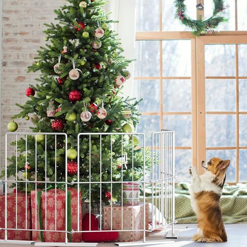 PINPON 17" Metal Freestanding Pet Gate, 4-Panel Expandable Dog Gate Fence (10.6"-49"), Tool-Free Setup, Indoor/Outdoor Barrier for Small Dogs, Multi-Pack for Unlimited Extension in Kuwait