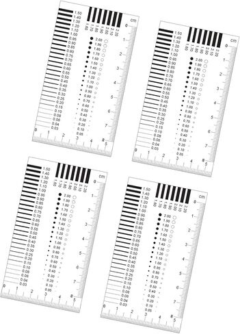 بطاقة قياس العيوب متعددة الأغراض المكونة من 4 قطع هي مجموعة تحكم في صناعة التصميم لا يمكن تشويهها في مقياس التباين لفحص العمل الميداني in Kuwait
