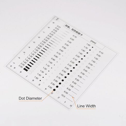 HARFINGTON High Precision SEC Size Estimation Chart 10x10cm Covered Transparency Flaw Detection Film Ruler for Diameter and Line Width Defects Measuring in Saudi Arabia