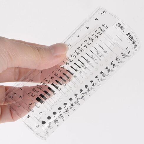 HARFINGTON High Precision SEC Size Estimation Chart 10x10cm Covered Transparency Flaw Detection Film Ruler for Diameter and Line Width Defects Measuring in Saudi Arabia