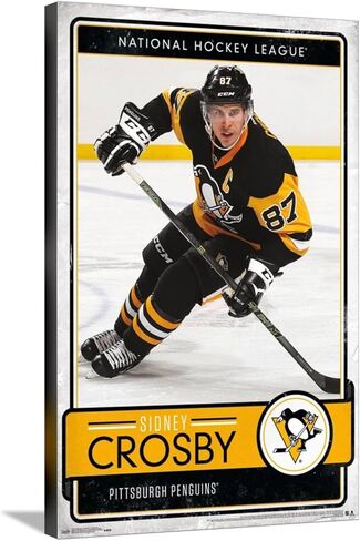 ملصق حائط من Trends International NHL Pittsburgh Penguins - Sidney Crosby 16، مقاس 22.37 بوصة × 34.00 بوصة، قماش ممتد in Saudi Arabia