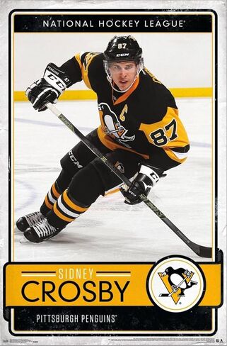 ملصق حائط من Trends International NHL Pittsburgh Penguins - Sidney Crosby 16، مقاس 22.37 بوصة × 34.00 بوصة، قماش ممتد in Saudi Arabia