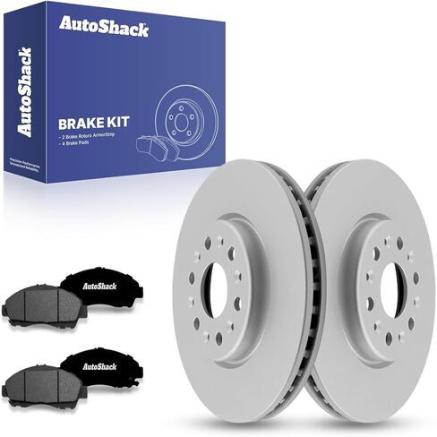 AutoShack Front Brake Rotors Ceramic Brake Pads | Replacement for 2018-2019 Chevrolet Traverse 2019-2020 Blazer 2017-2020 GMC Acadia 2018-2019 Buick Enclave 3.6L V6 4WD AWD FWD | 6-PC Brake Kit in Saudi Arabia