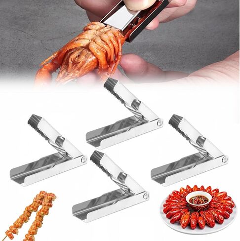 2025 New Stainless Steel Crawfish Peeler Tool，Crawfish Quick Peeler，Efficient Easily Peeling Shrimp Tails，Clean Convenient and Smart Seafood Sheller Tool for Families and Restaurants in Saudi Arabia