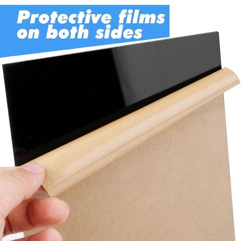 4 Pack Black 5" x 7" plexiglass Sheets 1/8" (3mm) Thick Cast Acrylic Sheets with Protective Film for DIY Crafts, Laser,displays in Saudi Arabia