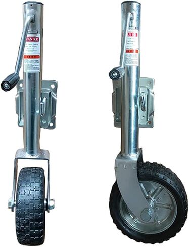 Heavy-Duty Bolt-On Swivel Jack - Lift Swivel Trailer Jack, Jockey Wheel Trailer Folding Support, Trailer Swivel Wheels, with 25.4Cm Wheels, 900Kg Telescopic Jo,2000lbs/900kg in Saudi Arabia