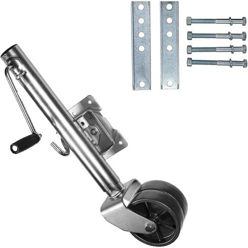 Heavy Duty Marine Swivel Trailer Jack - Boat Trailer Jack, Folding Support Wheel, Bolt-On Swivel Tang Jack, Support Wheel, with 15Cm Double Wheels, Lifting 25.,6in wheel/1200lb in Saudi Arabia