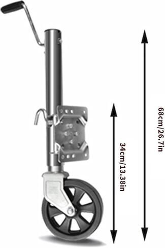 Beach Wheel Trailer Jack - Heavy-Duty Bolt-On Swivel Jack, Boat Trailer Jack, Trailer Jockey Wheel, Heavy-Duty Trailer Tongue Jack, with 8'' Wheel, 1500 Lbs Ca in Saudi Arabia