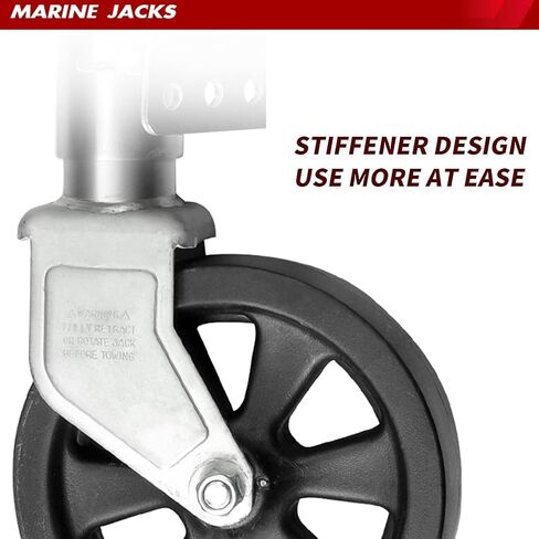 Beach Wheel Trailer Jack - Heavy-Duty Bolt-On Swivel Jack, Boat Trailer Jack, Trailer Jockey Wheel, Heavy-Duty Trailer Tongue Jack, with 8'' Wheel, 1500 Lbs Ca in Saudi Arabia