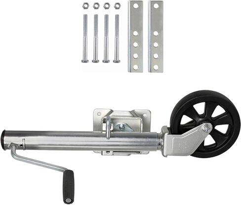Bolt-On Swivel Tongue Jack - Trailer Jack Wheel - Lift Swivel Trailer Jack, Heavy Duty Trailer Jockey Wheel, Heavy Duty Swivel Mount, 20Cm Trailer Wheel, 670Kg,670kg/1500lbs in Saudi Arabia