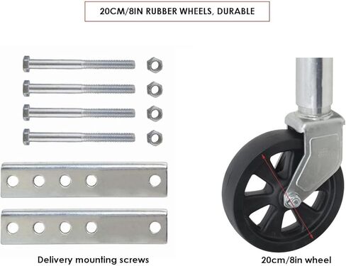 Bolt-On Swivel Tongue Jack - Trailer Jack Wheel - Lift Swivel Trailer Jack, Heavy Duty Trailer Jockey Wheel, Heavy Duty Swivel Mount, 20Cm Trailer Wheel, 670Kg,670kg/1500lbs in Saudi Arabia