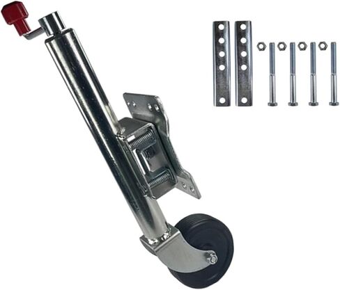 Folding Trailer Support Wheels - Boat Trailer Jack with Wheel - Lift Swivel Trailer Jack - Heavy-Duty Bolt-On Swivel Jack, 15Cm Jack Wheel, 540 Kg Capacity, Fo in Saudi Arabia