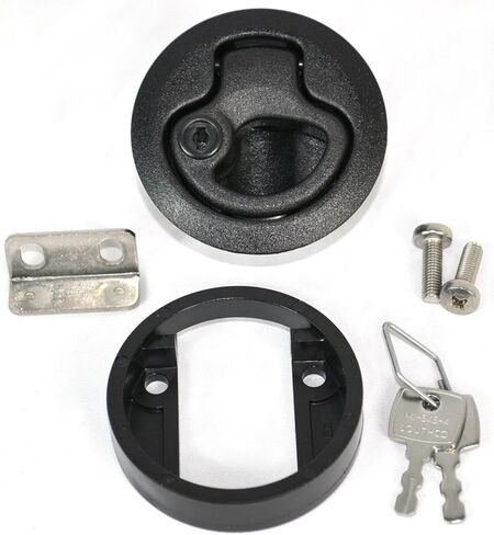 Embedded Handle Lock Set - 4-Piece, Adjustable Thickness 0.75 to 0.275 Inches, Secure Locking Function(Black,Pack of 6) in Kuwait