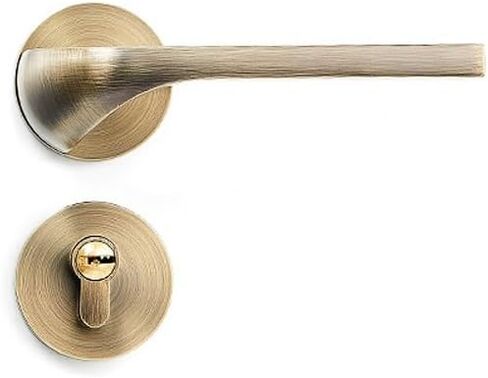 Door Handle Lock Channel Privacy Interior Bedroom Room(White-Fruit Peach5) in Saudi Arabia