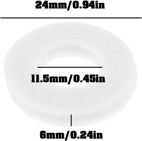 20pcs Felt Washers 24x11.5x6mm for Motor Shaft Bearing Gearbox and Transmission Component Protection in Saudi Arabia