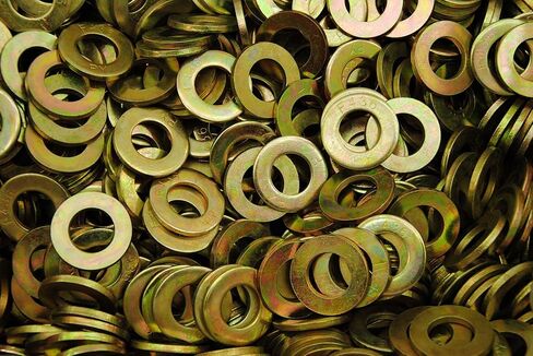 (200) Hardened 5/8 Flat Washer F436 SAE Grade 8 - Yellow Zinc Plated Thru-Hard in Saudi Arabia