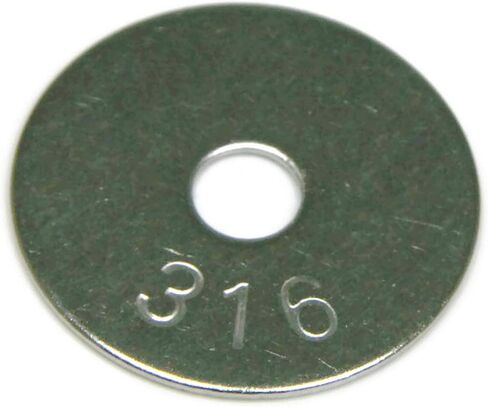 Fender Washers - 316 Stainless Steel 3/8" x 1-1/4" Qty 25 in Saudi Arabia