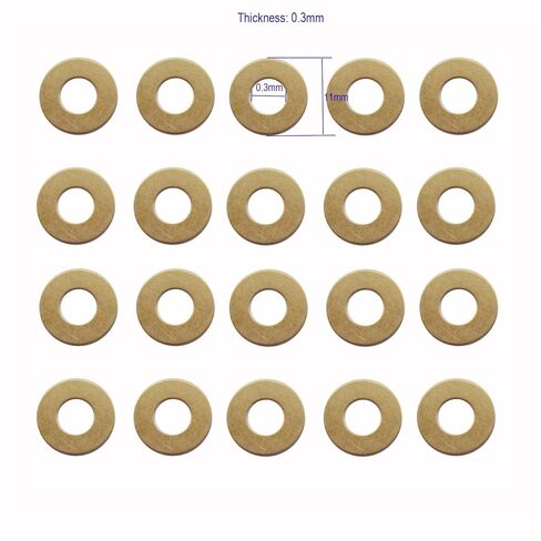 Compatible with C81 C223 C85 EDC Pocket Knife Brass Washer Gasket Replacement,Pivot Pin Washers Meson Shim Gasket,Folding Knives Cushion Pad Ring, 0.3x11x5.2 mm,Pack of 20 pcs in Kuwait