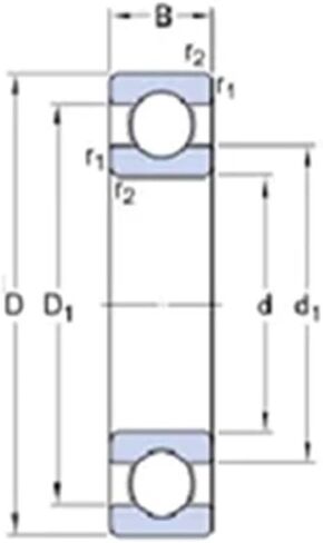 6907-2RS Bearing ABEC-1 35x55x10 mm Thin Section 6907 2RS Ball Bearings 6907RS 61907 in Kuwait