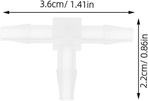 Garneck 20pcs Plastic Hose Barb Reducing Fittings T-type Pipe Connectors Od Leakproof Tee Adapters for Water Pipe Systems Easy Assembly Maintenance-friendly in Saudi Arabia