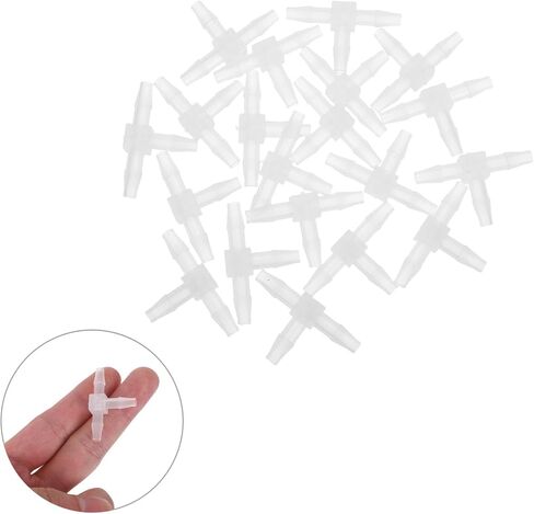 Garneck 20pcs Plastic Hose Barb Reducing Fittings T-type Pipe Connectors Od Leakproof Tee Adapters for Water Pipe Systems Easy Assembly Maintenance-friendly in Saudi Arabia