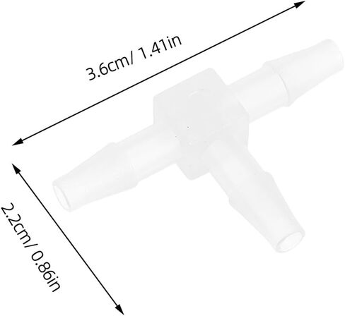 Garneck 20pcs Plastic Hose Barb Reducing Fittings T-type Pipe Connectors Od Leakproof Tee Adapters for Water Pipe Systems Easy Assembly Maintenance-friendly in Saudi Arabia