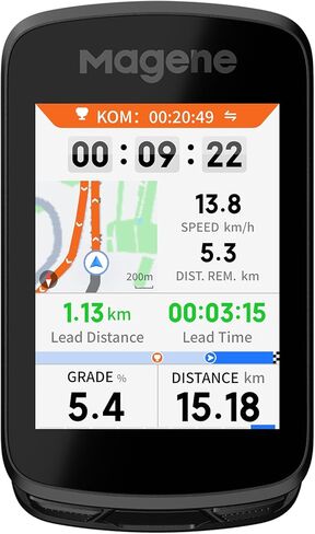 كمبيوتر الدراجة Magene C606 Pro GPS - شاشة لمس عاكسة مقاس 2.8 بوصة، بطارية 25 ساعة، ملاحة الخرائط، Climb Pro، شرائح حية، كمبيوتر ANT+/Bluetooth لركوب الدراجات in Kuwait