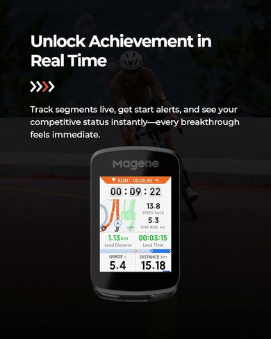 كمبيوتر الدراجة Magene C606 Pro GPS - شاشة لمس عاكسة مقاس 2.8 بوصة، بطارية 25 ساعة، ملاحة الخرائط، Climb Pro، شرائح حية، كمبيوتر ANT+/Bluetooth لركوب الدراجات in Kuwait