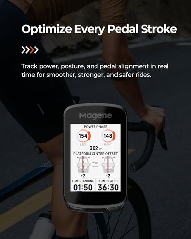 كمبيوتر الدراجة Magene C606 Pro GPS - شاشة لمس عاكسة مقاس 2.8 بوصة، بطارية 25 ساعة، ملاحة الخرائط، Climb Pro، شرائح حية، كمبيوتر ANT+/Bluetooth لركوب الدراجات in Kuwait