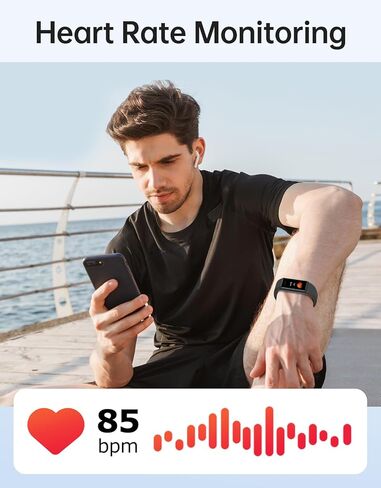Fitness Tracker Watch, Activity Monitor with Heart Rate, Sleep Tracking, Calorie Counter, IP68 Waterproof, Pedometer in Saudi Arabia