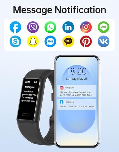 Fitness Tracker Watch, Activity Monitor with Heart Rate, Sleep Tracking, Calorie Counter, IP68 Waterproof, Pedometer in Saudi Arabia