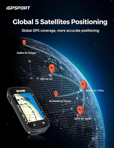 iGPSPORT BSC300 GPS Bike Computer, Wireless Offline MAP Navigation Off Course Warning Bluetooth ANT+ Cycling Computer Waterproof in Saudi Arabia