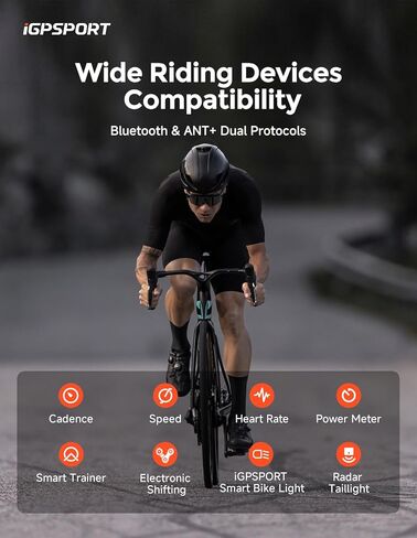 iGPSPORT BSC300 GPS Bike Computer, Wireless Offline MAP Navigation Off Course Warning Bluetooth ANT+ Cycling Computer Waterproof in Saudi Arabia