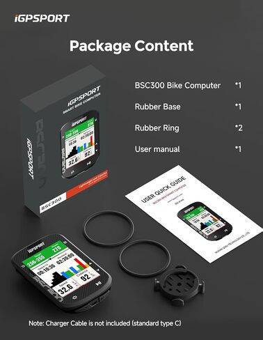 iGPSPORT BSC300 GPS Bike Computer, Wireless Offline MAP Navigation Off Course Warning Bluetooth ANT+ Cycling Computer Waterproof in Saudi Arabia