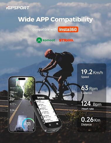 iGPSPORT BSC300 GPS Bike Computer, Wireless Offline MAP Navigation Off Course Warning Bluetooth ANT+ Cycling Computer Waterproof in Saudi Arabia