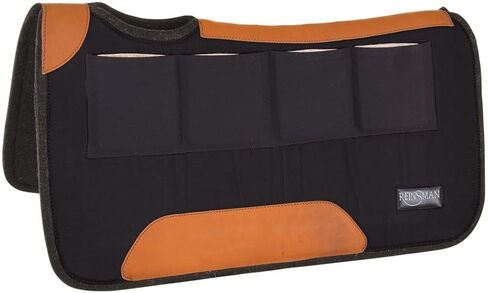 Reinsman Multi-Fit 4 Ranch Pro Square Contour Wool Pad Soft Breathable Shock-Absorbing Felt-Lined Moisture-Wicking Wither Relief Horse Riding Saddle Pad in Saudi Arabia